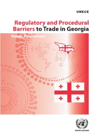Regulatory and Procedural Barriers to Trade in Georgia: Needs Assessment