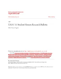 UA35/11 Student Honors Research Bulletin WKU Honors Program