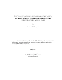 Converging Practices and Governace in West Africa