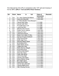 Full List of the Historical SPLM/SPLA Commanders, 1983-2005