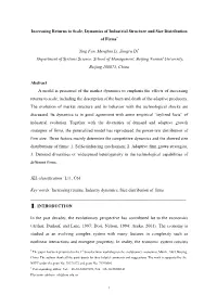 Increasing Returns to Scale, Dynamics of Industrial Structure and Size Distribution of Firms†
