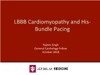 LBBB Cardiomyopathy and His- Bundle Pacing