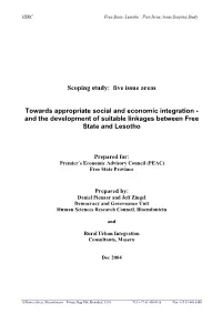 Lesotho : Five Issue Areas Scoping Study