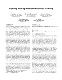 Mapping Peering Interconnections to a Facility