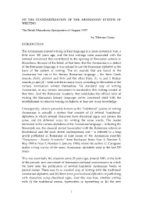 On the Standardization of the Aromanian System of Writing