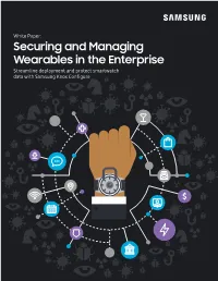 Securing and Managing Wearables in the Enterprise
