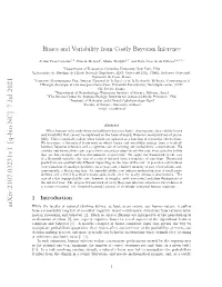 Biases and Variability from Costly Bayesian Inference