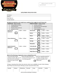 EMPLOYMENT APPLICATION FORM Full Name