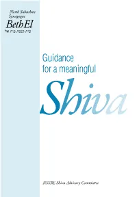 Guidance for a Meaningful Shiva