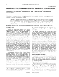 Inhibition Studies of Cellulolytic Activities Isolated from Planococcus Citri