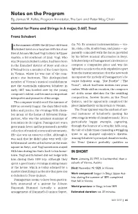 Notes on the Program by James M