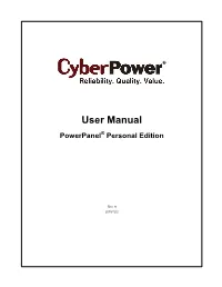 Powerpanel Personal Edition User Manual