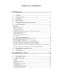 TABLE of CONTENTS 1.0 Background