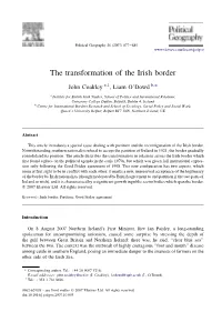 The Transformation of the Irish Border