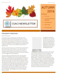 AUTUMN 2016 in This Issue