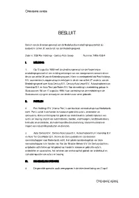 Besluit in Zaak 1035 (PDF