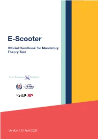 E-Scooter Theory Test Certificate to Ride an E-Scooter*