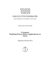 FAKULT¨AT F¨UR INFORMATIK Cryogenic Enabling Power-Aware