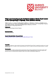 Fault Control on the Hydrogeology of Ggantija, Gozo