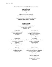 FINAL 4-21-2014 Report to the Faculty, Administration, Trustees