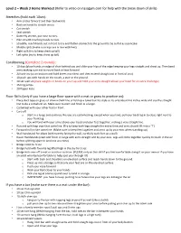 Level 2 – Week 3 Home Workout (Refer to Video on Nasagym.Com for Help with the Break Down of Skills)