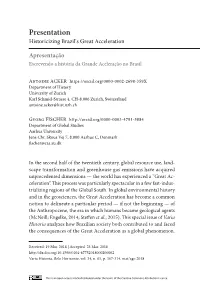 Presentation Historicizing Brazil's Great Acceleration