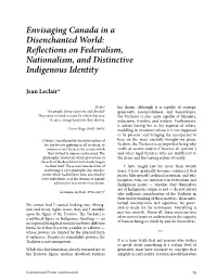 Reflections on Federalism, Nationalism, and Distinctive