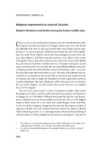 Religious Experiments in Colonial Calcutta