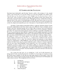 15. Taoism and the Tao-Tsang