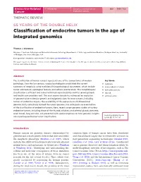 Classification of Endocrine Tumors in the Age of Integrated Genomics