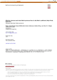 Effective Stresses and Shear Failure Pressure from in Situ Biot's Coefficient, Hejre Field, North Sea