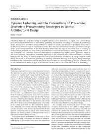 Geometric Proportioning Strategies in Gothic Architectural Design Robert Bork*