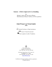 Joint Project on Term Limits 2004