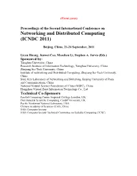 Networking and Distributed Computing (ICNDC 2011)