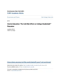 The Cold War Effect on College Studentsã¢Â‡¬Â—¢ Education