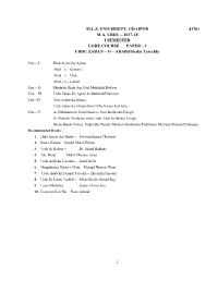 2017-18 I SEMESTER CORE COURSE PAPER – I URDU ZABAN – O – ADAB(Ibtedai Tareekh)
