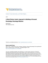 A Work-Pattern Centric Approach to Building a Personal Knowledge Advantage Machine