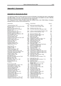 Appendix 3: Synonyms