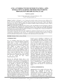Autodidacticism Method Teaching ) Apps: Interactive Learning Method for Students Preparation Before Having Class