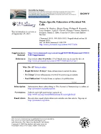 Cells Tissue-Specific Education of Decidual NK