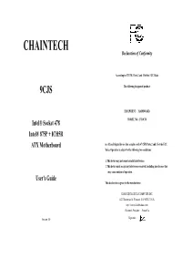 CHAINTECH Declaration of Conformity