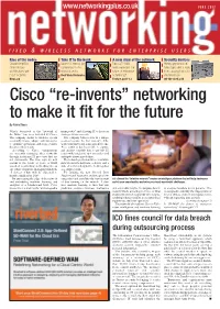 Cisco “Re-Invents” Networking to Make It ﬁt for the Future by Rahiel Nasir