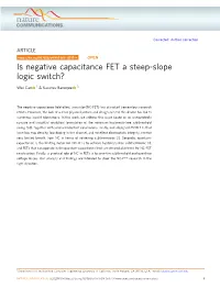 Is Negative Capacitance FET a Steep-Slope Logic Switch?