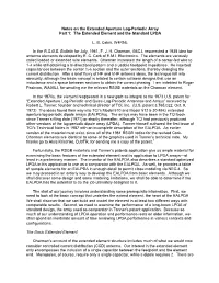 Notes on the Extended Aperture Log-Periodic Array Part 1: the Extended Element and the Standard LPDA