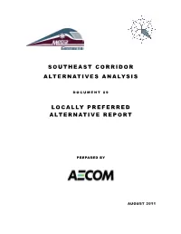 Southeast Corridor Alternatives Analysis Locally Preferred Alternative Report