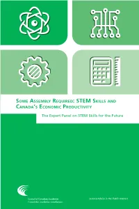 STEM Skills and Canada's Economic Productivity