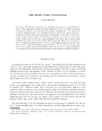 The Short Toric Polynomial