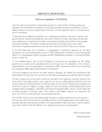 WEB SITE UPDATE B2C Itinerary Updates 11/03/2020