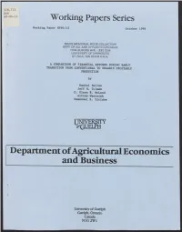 A Comparison of Financial Returns During Early Transition from Conventional to Organic Vegetable Production