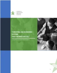 “Creating an Economic System That Works for All”